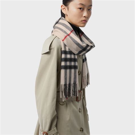 classic check burberry cashmere scarf